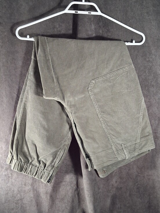Banana Republic Pants - Banana Republic Khaki Green Corduroy Utility Jogger Pants Elastic Hem VG 12P